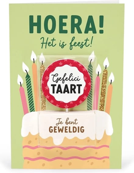 Verjaardagskaart met kaars | Gefelicitaart | Je bent geweldig