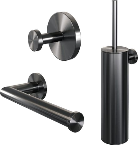 Brauer Accessoire set 3-in-1 gunmetal geborsteld PVD