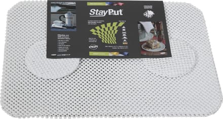 Isagi StayPut 6 stuks witte anti-slip Placemats en Onderzetters