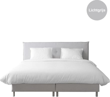 Anno 1588 Boxspring Pollux - Complete boxspringset - Pocketvering - Lichtgrijs - 180x200