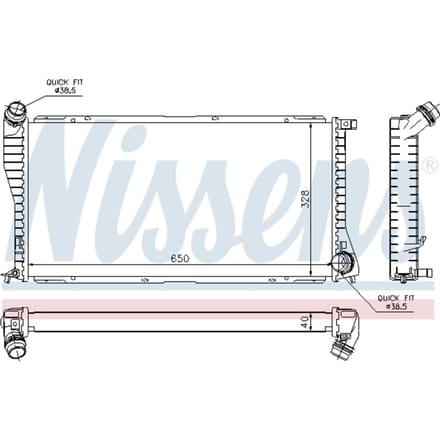 Radiator, motorkoeling NISSENS 60634A
