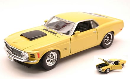 FORD MUSTANG BOSS 429 1970 YELLOW 1:24 MOTOR MAX