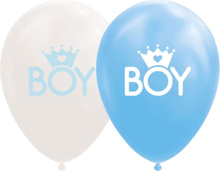 Wefiesta Ballonnen Baby Boy 30 Cm Latex Blauw/wit 8 Stuks