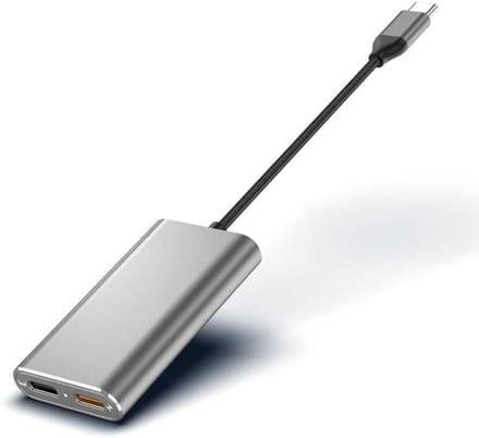 USB C AR-bril Adapter - AR/XR Hub - Video Streamen - 2x4K 60Hz Output - 100W Snel Laden - Grijs