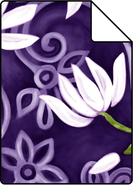 Proefstaal Origin Wallcoverings behang magnolia paars - 26,5 x 21 cm - 346924-S