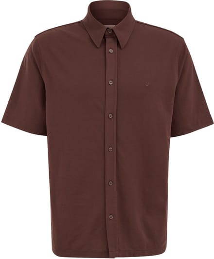 WE Fashion Heren slim fit overhemd van piquéjersey