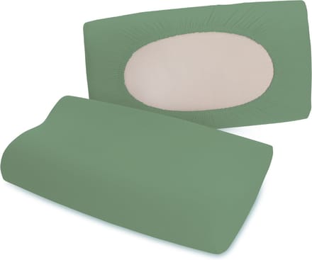 Schlafgut Pure flexible Kussensloop S-XL 665 Green Mid