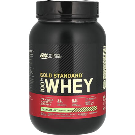 Optimum Nutrition, Gold Standard 100% Whey, Chocolade Munt, 1,98 lb (898 g)