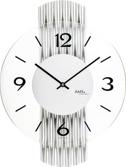 AMS 9694 moderne glazen wandklok