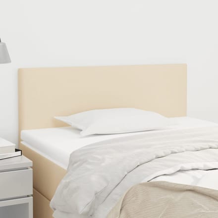vidaXL - Hoofdbord - 100x5x78/88 - cm - stof - crèmekleurig