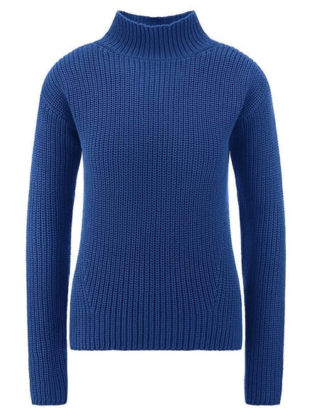 Trui een opstaande kraag Van Peter Hahn blauw