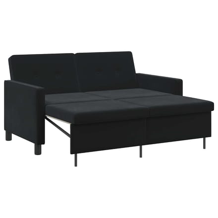 vidaXL - Slaapbank - Zwart - Stof