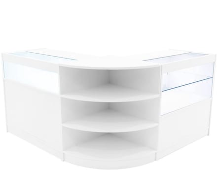 Harmonia led winkel toonbank set - wit - b900, c900 & lm60 - met led