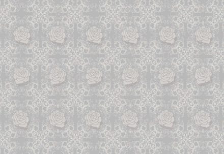 Fotobehang Roses Pattern | XL - 208cm x 146cm | 130g/m2 Vlies