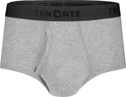 Ten Cate Basics organic cotton stretch slip met gulp grey melange 2-pack voor Heren | Maat L