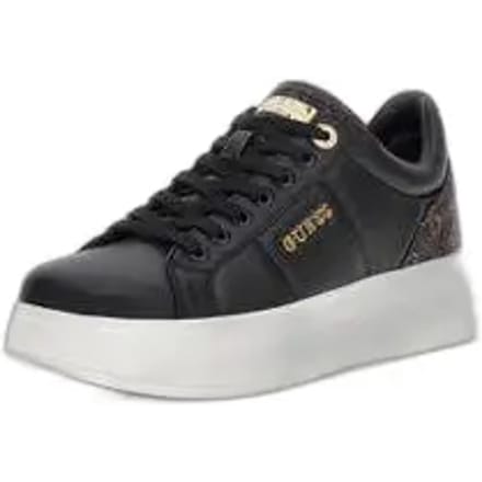 Guess Welli slipper in zwart echt leer