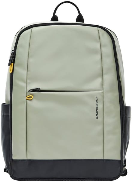 MANDARINA DUCK laptop rugzak rugzak met laptopvak Ec Coated Backpack Mud grijs