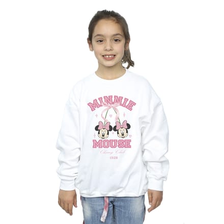 Disney Meisjes Cherry Club Minnie Mouse Sweatshirt (Wit)