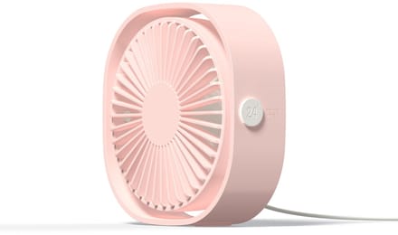 USB Tafelventilator - USB Ventilator - Mini Ventilator - Compact - 3 Windstanden - Roze