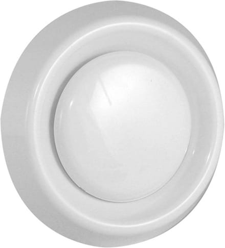 Nedco Vierkant afzuigventiel met korte aansluisbuis Ø150mm - 4 standen - kunststof - wit