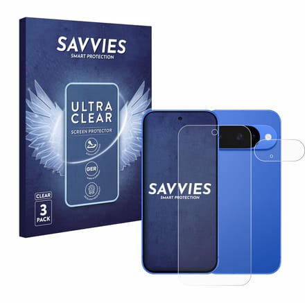 Savvies - Screenprotector voor Google Pixel 10 (Voor+Camera) - Folie Beschermfolie transparant 6 Stuks