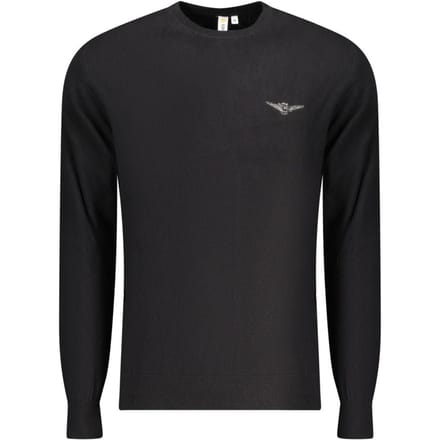 Accademia Militare Zwarte Katoenen Heren Sweater