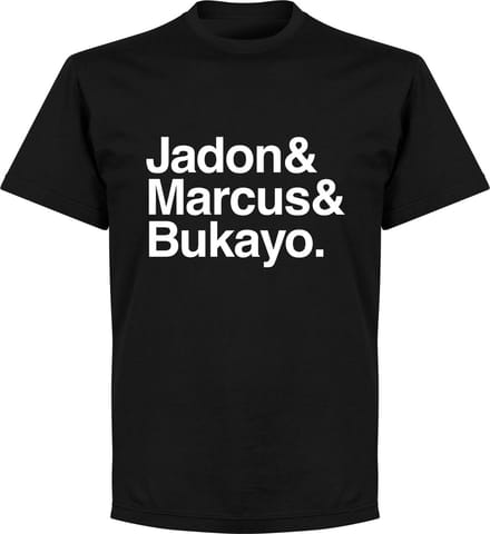 Jadon, Marcus & Bukayo T-Shirt - Zwart - M