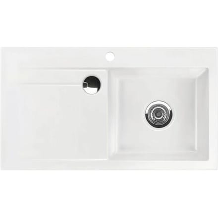 Systemceram Keradomo Stema 90 built-in sink right with excenter operation, incl. tap hole 505202-12