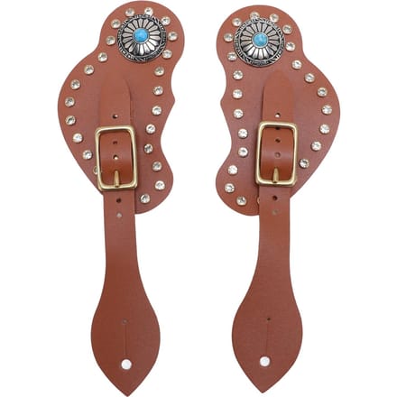 Sangles d'éperons Ensemble de 2 Équipement Équestre Bottes de Cowboy Réglable Western Rodéo Pâturage Accessoires brown