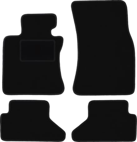 Zwarte velours vloermatten voor: BMW 6 E64 cabriolet (2003-2010)