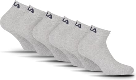 FILA Logo op de hiel Enkelsokken - Maat 43/46 - 6 Pack - Grijs