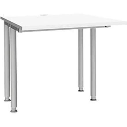 Schäfer Shop Genius bureau MODENA FLEX, breedte 800 mm, aan beide zijden ingekort, wit