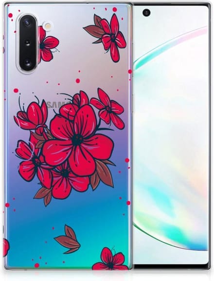 Back Cover voor Samsung Galaxy Note 10 TPU Case Blossom Red