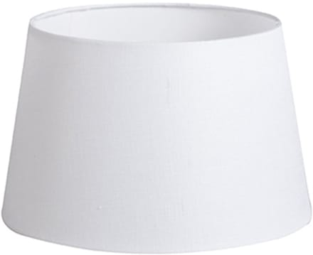 QAZQA rond schuin linnen - Lampenkap - Ø 250 mm - Wit -