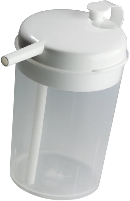 Novo Cup (voor bedlegerigen) met deksel (1 stuks) - met 10 rietjes