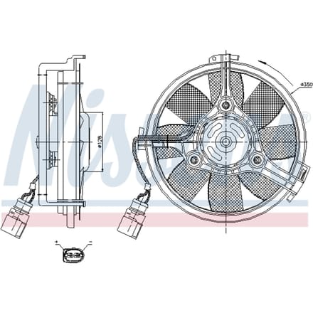 Radiator ventilator NISSENS 85547