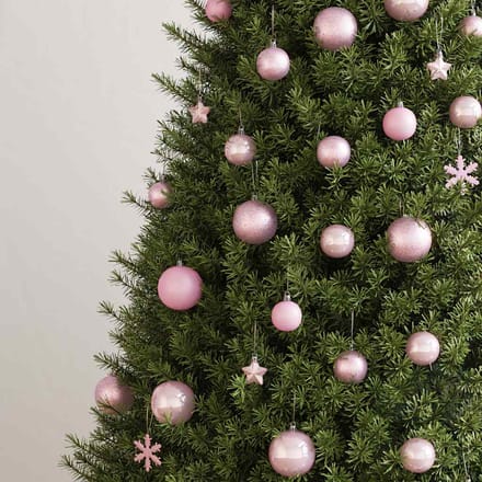 vidaXL - 111-delige - Kerstballenset - polystyreen - roze