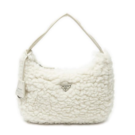 Mini Shearling Zip Hobo   schoudertas