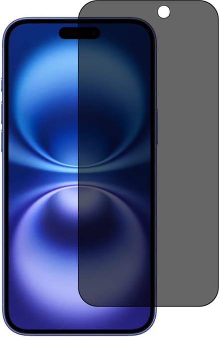 Privacy Screen protector Geschikt voor iPhone 16 - Full screen protector tempered glass van gehard glas