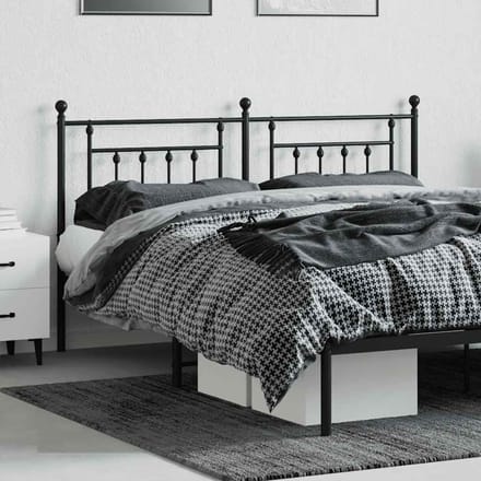 vidaXL - Vervangend - hoofdbord - 160 - cm - metaal - zwart
