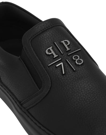 Deer Print Leather Slip On