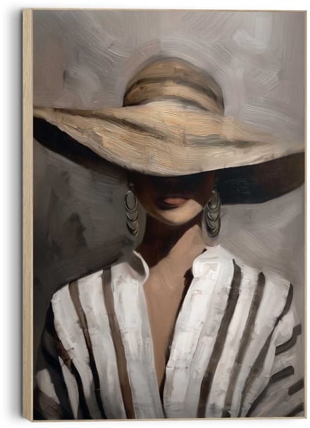 Schilderij Verborgen Blik - 60 x 90 - Hout - REINDERS