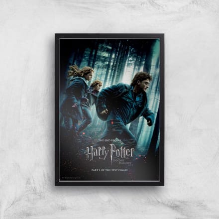 Harry Potter and the Deathly Hallows Part 1 Giclee Art Print - A2 - Black Frame