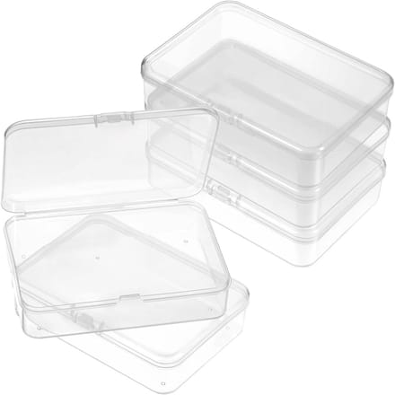 Set van 5 Speelkaarten Dozen, 10.5 x 7.5 x 2.5 cm, Ideale Opbergdozen voor Kaarten met Plastic Deksel en Duurzaam Ontwerp