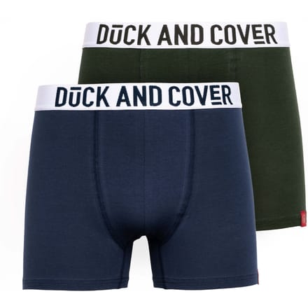 Duck and Cover Heren Galton Boxer Shorts (Set van 2) (Groen/blauw)