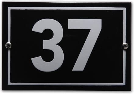 Huisnummer model Phil nr. 37
