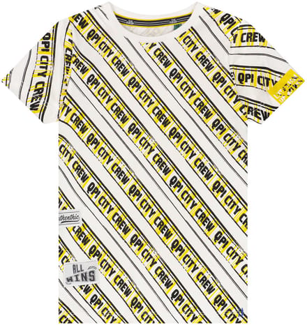 Quapi T-shirt Adam empire yellow stripe - maat 146/152