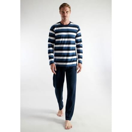 CECEBA Melbourne Heren Pyjama - ronde hals - Blauw