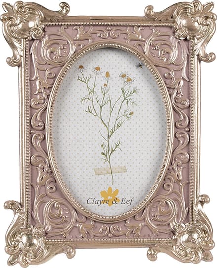 Clayre & Eef Fotolijst 10x15 cm Zilverkleurig Polyresin