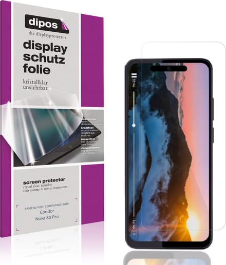 dipos – 4x Beschermfolie geschikt voor Condor Nova 80 Pro | Krasbestendige & heldere Screenprotector Ultra-Thin